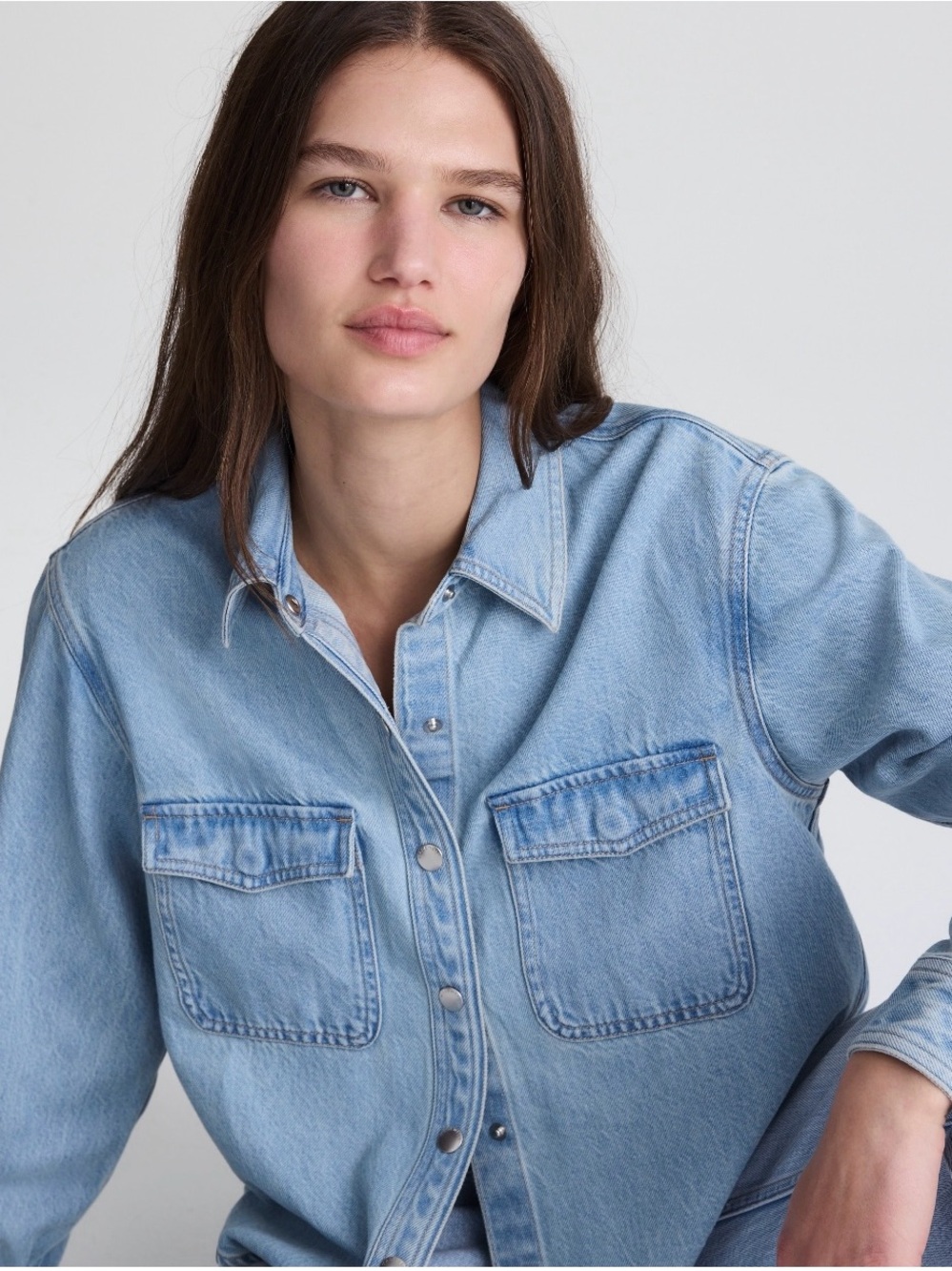 Madewell airy relaxed shirt jacket